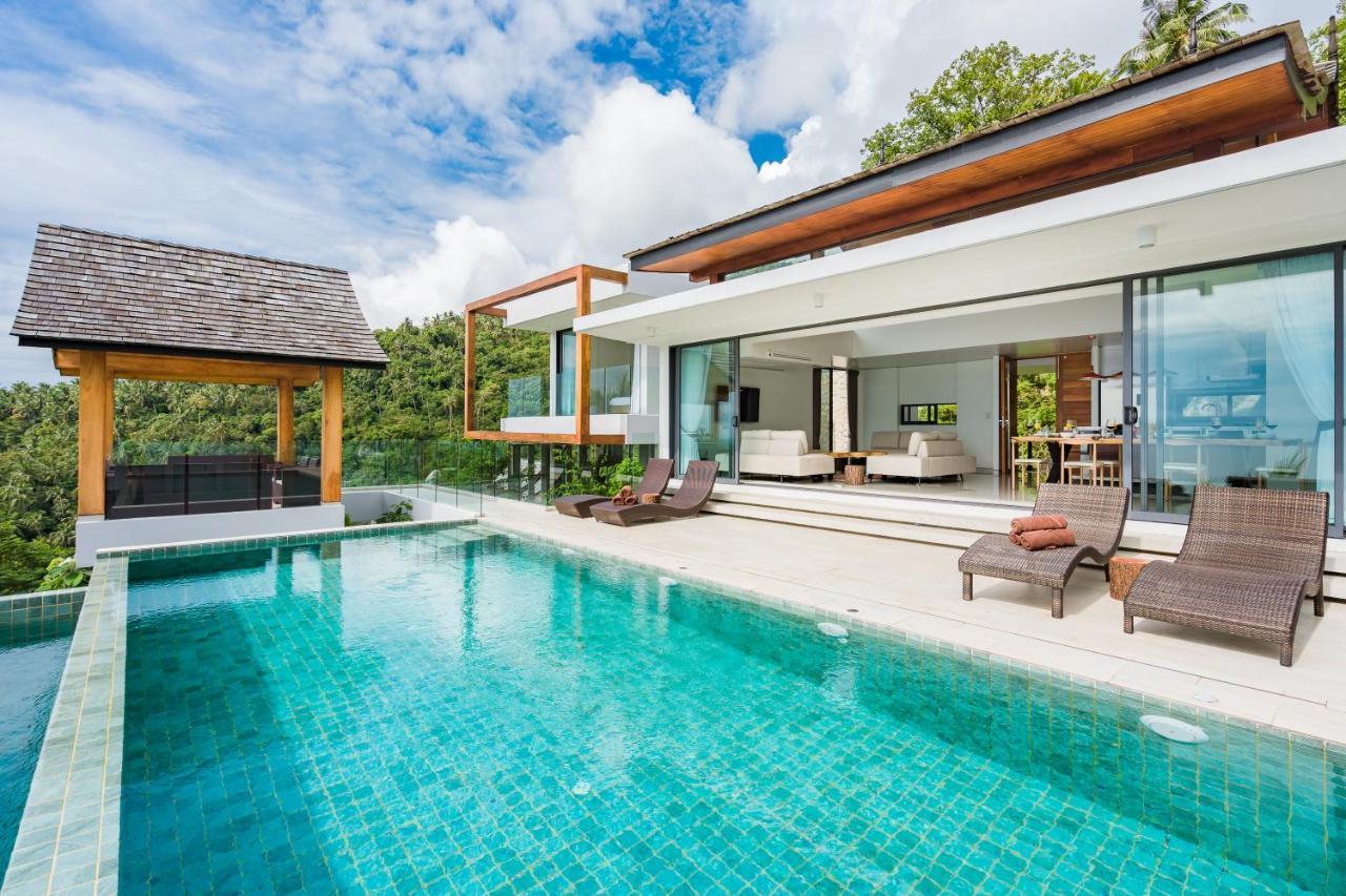 Villa Samui Relax Airfreshing Privacy Modern Luxury Seaview Natural Rainforest Infinity Pool With 3 Beds Suits With Housekeeper